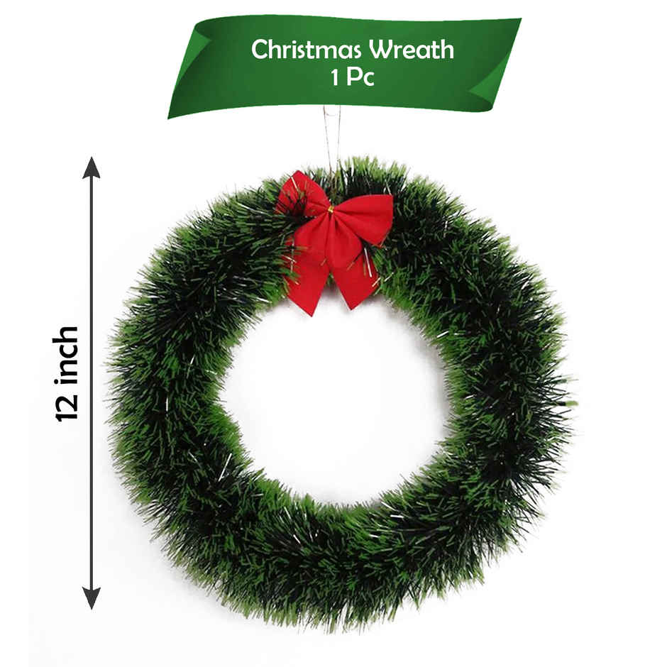 Christmas Decoration Wreath | 12 inch | Party Propz